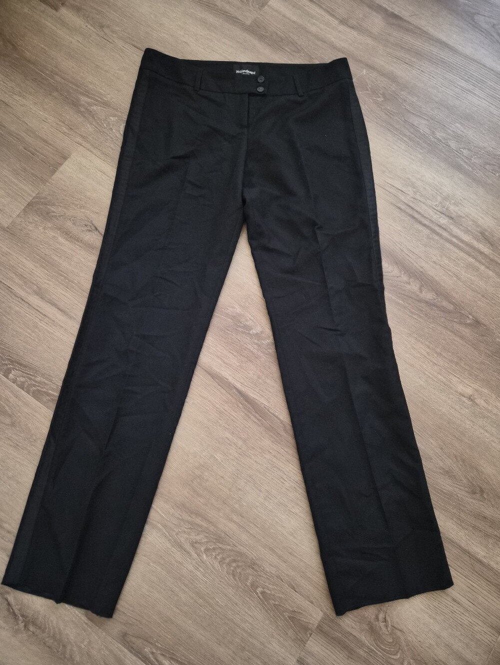 Yves Saint Laurent Black Tuxedo Men's Dress Pants - Straight Leg 36